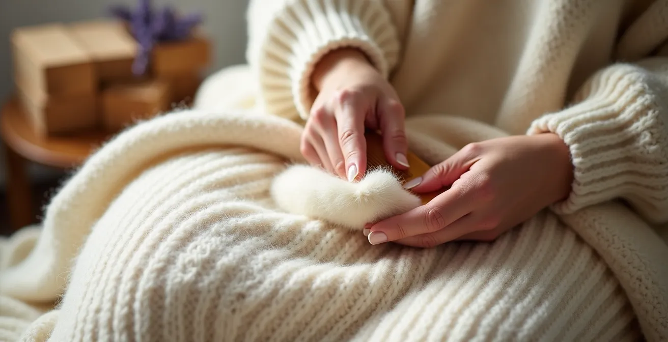 Technique de peignage professionnel du cachemire pour préserver les fibres