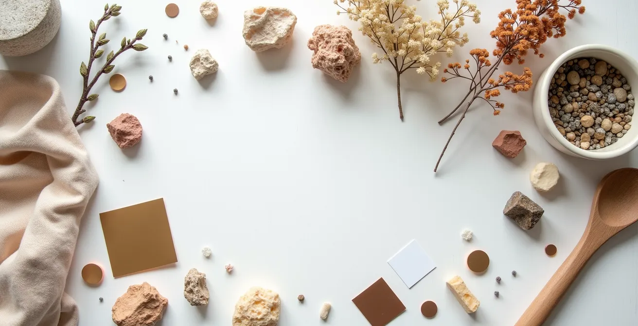 Moodboard émotionnel montrant inspirations visuelles et matières pour création joaillière personnalisée